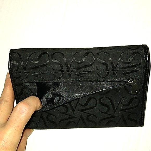 ☆NWOT☆Large SIMPLY VERA~VERA WANG Black Trifold 2 Snap Multifunctional Wallet☆ - Picture 15 of 16
